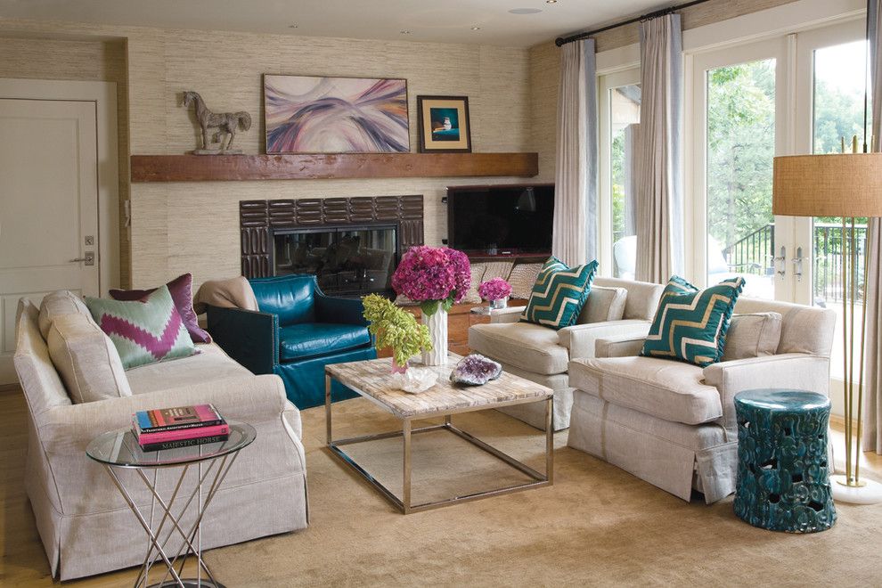 Brooks Furniture Rental for a Transitional Living Room with a Drapes and Greenwood Village Home by Andrea Schumacher Interiors