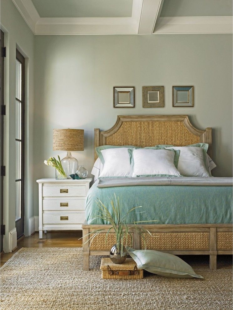 Brooks Furniture Rental for a Tropical Bedroom with a Woven Bed and Coastal Living Resort Bedroom Collection by Custom Furniture World