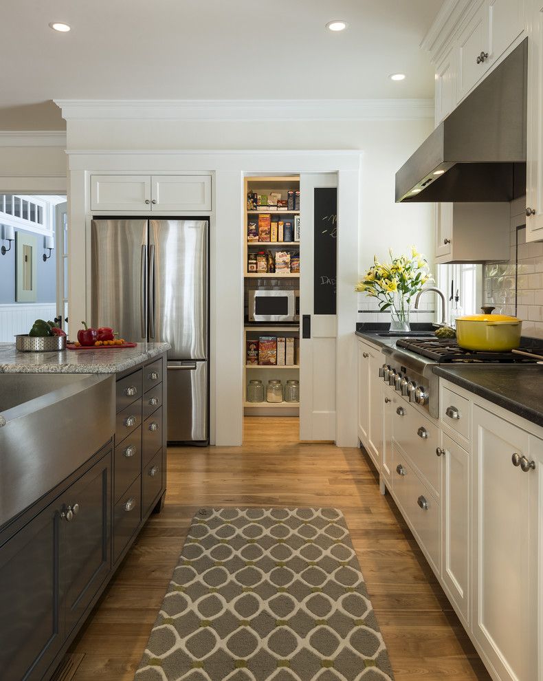 Brosco Doors for a Traditional Kitchen with a Range Hoods and Stonewall Farmhouse by Whitten Architects