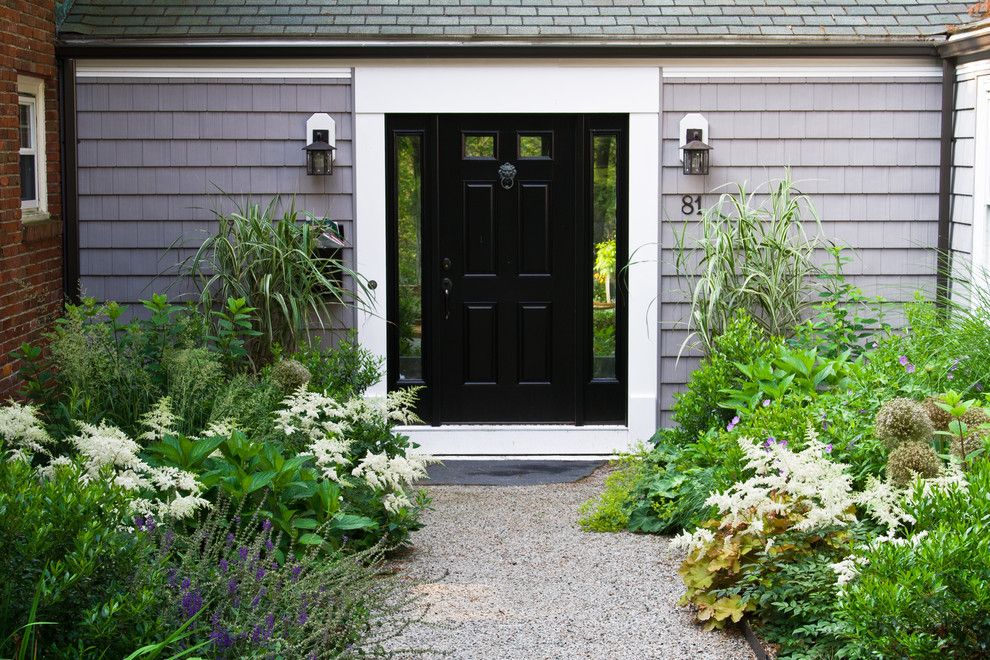 Brosco Doors for a Traditional Landscape with a Gravel Path and Belmont Hill Residence by Matthew Cunningham Landscape Design Llc