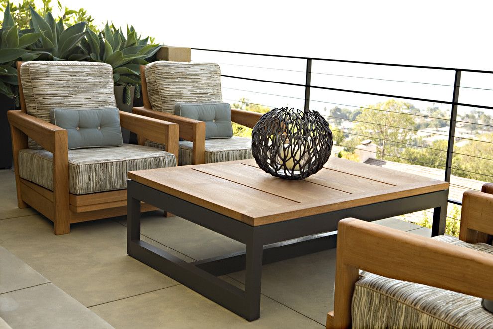 Brownlee Furniture for a Contemporary Patio with a Laguna Beach and Contemporary Newport Beach Residence by Harte Brownlee & Associates Interior Design