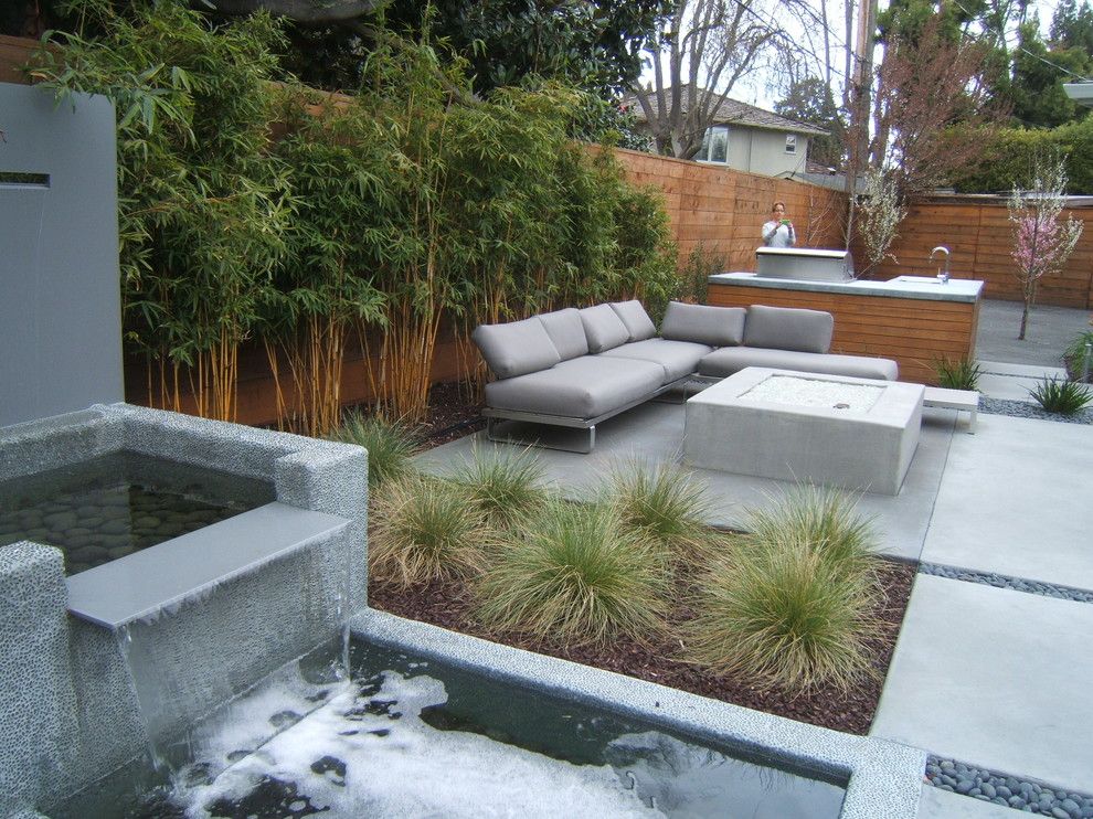 Brownstone Water Park for a Modern Landscape with a Modern and Menlo Park Modern by Outer Space Landscape Architecture