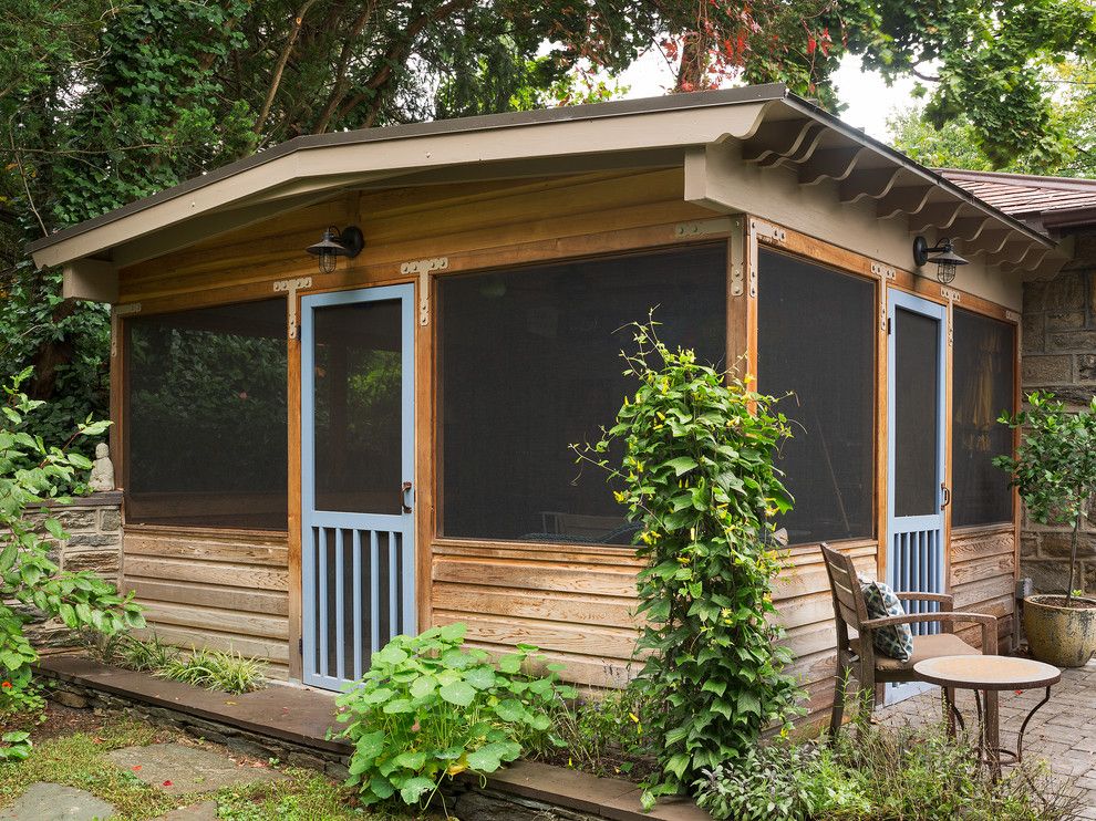 Buckminster for a Rustic Porch with a German Shiplap Cedar Siding and Phil Ellena Screened in Patio by Buckminster Green Llc