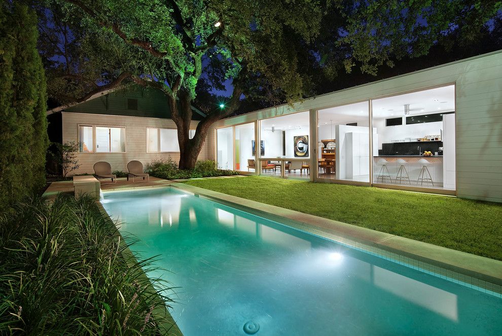 Bungalow 8 Omaha for a Contemporary Pool with a Lawn and 1917 Bungalow by Miró Rivera Architects