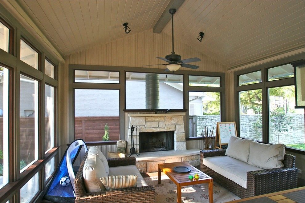 Bungalow Austin for a Contemporary Porch with a Wicker Chairs and Tarrytown Bungalow by Barley|Pfeiffer Architecture