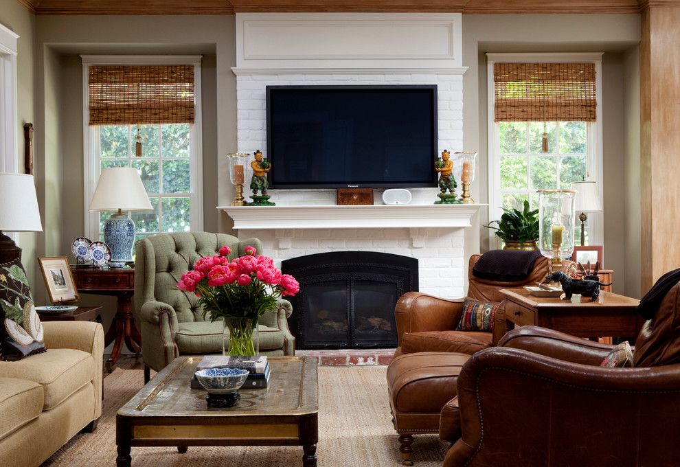 Burke Flooring for a Traditional Family Room with a Wood Trim and Lafayette Residence by Kathleen Burke Design