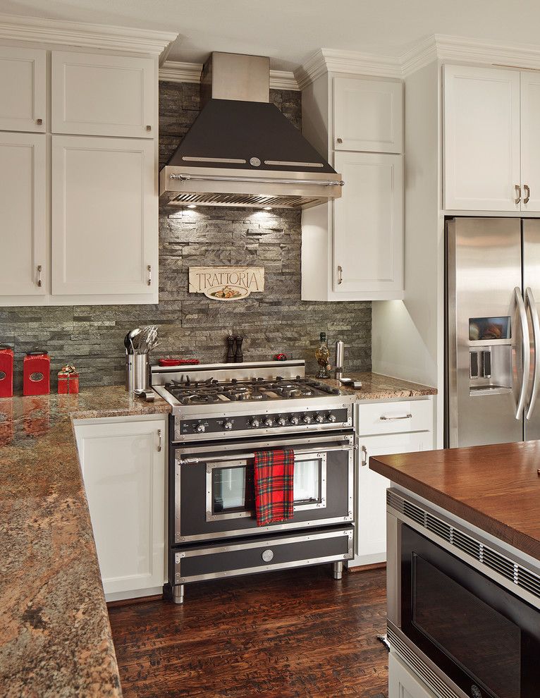 Burke Flooring for a Traditional Kitchen with a Timber Framing and Macy Kitchen Remodel by the Burke Company