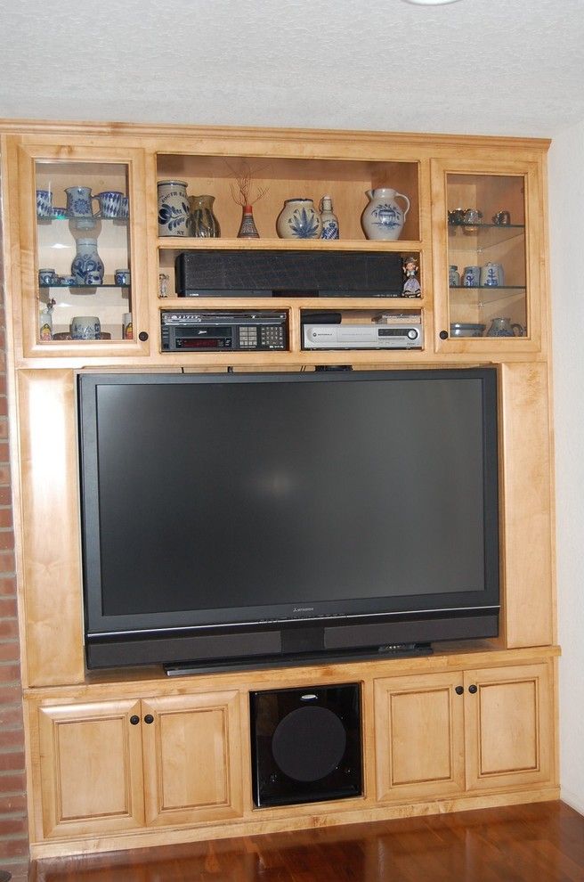 Burke Rehabilitation Center for a Traditional Home Theater with a Maple Cabinets and Entertainment Center by Burke Kitchen & Bath Design