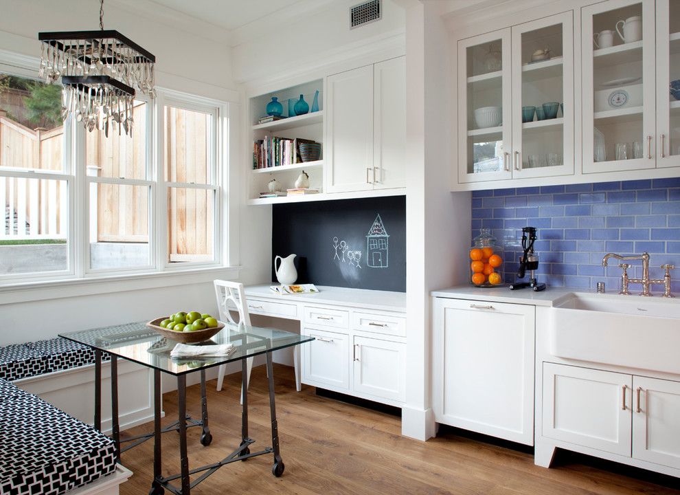 Burke Rehabilitation Center for a Victorian Kitchen with a Wood Floor and Eco+Historical Sanchez 1 by Eco+Historical, Inc.