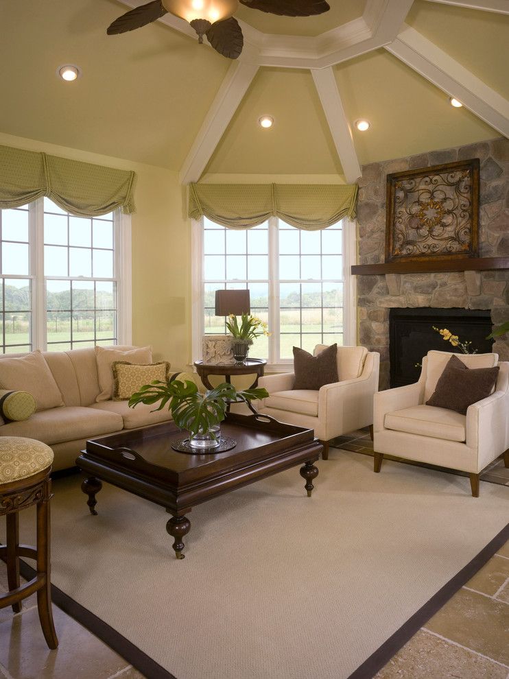 Buttercup Furniture for a Contemporary Family Room with a Open and Sizzling Sunroom by Interiors by Donna Hoffman