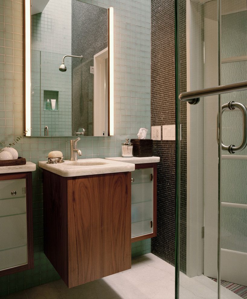 Cabin John Md for a Contemporary Bathroom with a Built in Shelves and Silver by John Lum Architecture, Inc. Aia