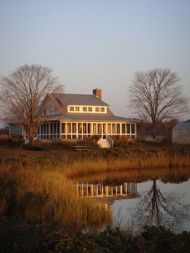 Cabin John Md for a Farmhouse Exterior with a Seamless and Addition and Renovation   Solomon Island, Md by Peter Zimmerman Architects