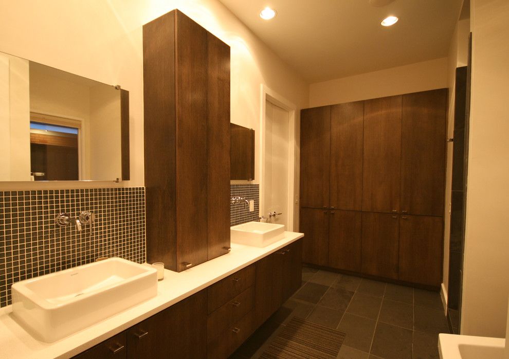 Cabin John Md for a Modern Bathroom with a Vessel Sinks and Edmondson by John Lively & Associates