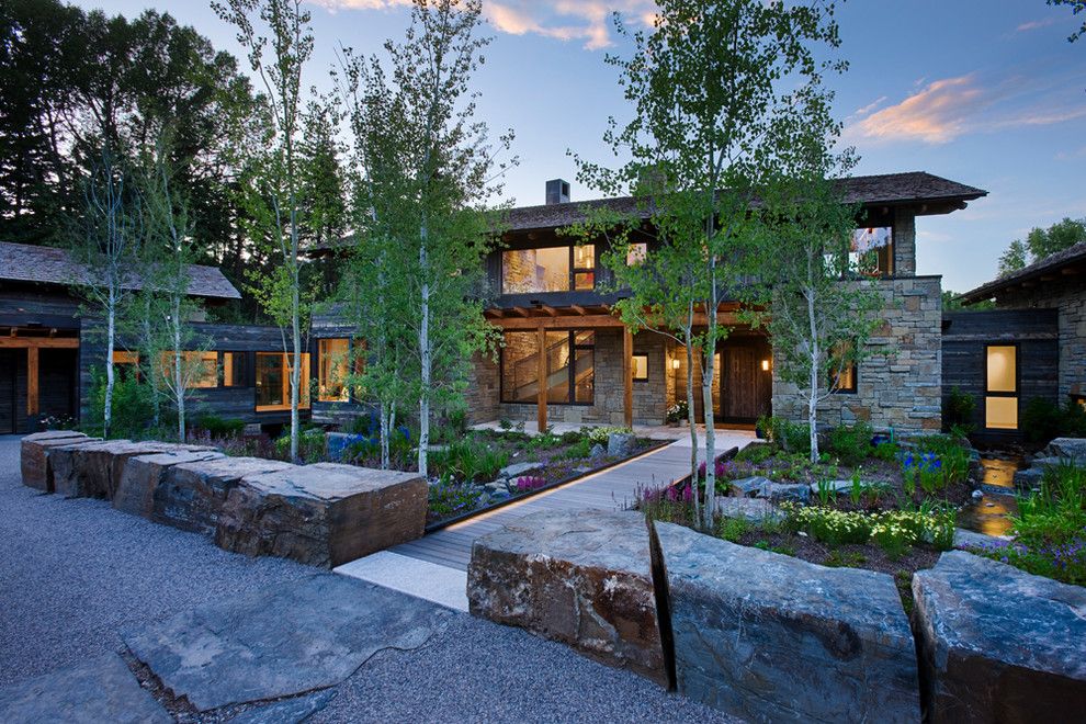 Cabin John Md for a Rustic Landscape with a Rafter Tails and John Dodge Compound by Carney Logan Burke Architects