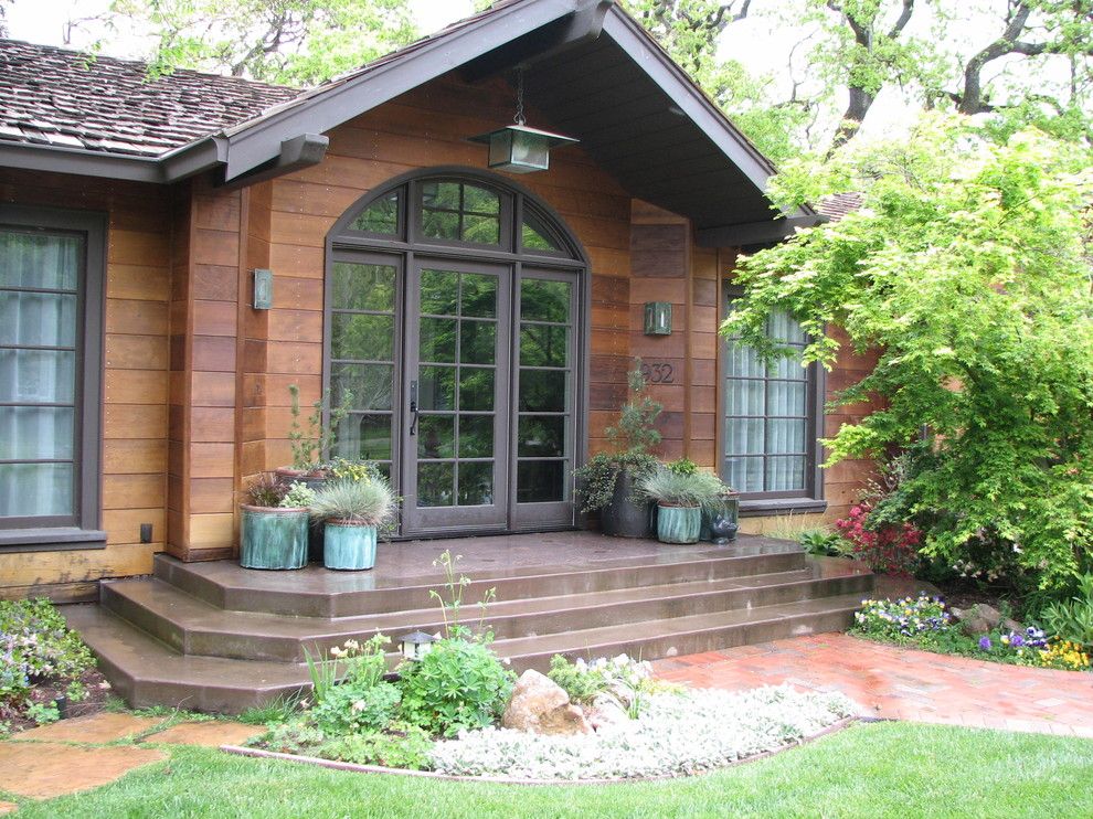 Cabin John Md for a Traditional Entry with a Yellow Flowers and Wooded Cottage by John Montgomery Landscape Architects