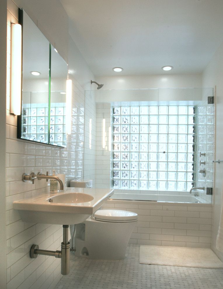 Cabin John Md for a Transitional Bathroom with a White Subway Tile and Upper West Side Nyc Apartment Renovation by John M Reimnitz Architect Pc