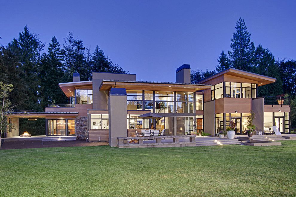 Cabot House Furniture for a Contemporary Exterior with a Wood Ceiling and Forest House   Exterior by Mcclellan Architects