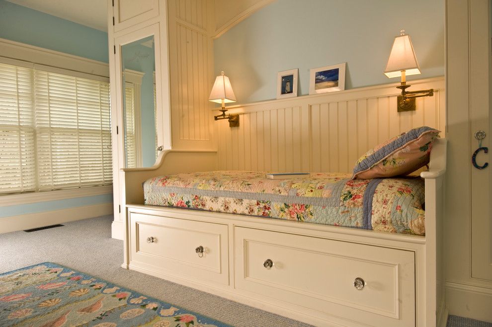 Cal King Bed Dimensions for a Traditional Bedroom with a Paneling and New Home   Martha's Vineyard by Kemper Associates Architects, Llc