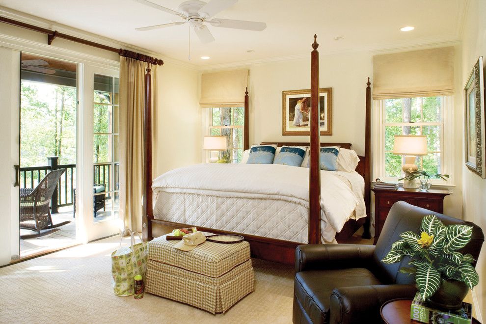 Cal King Bed Dimensions for a Traditional Bedroom with a White Bedding and Southern Living Photos by Southern Living