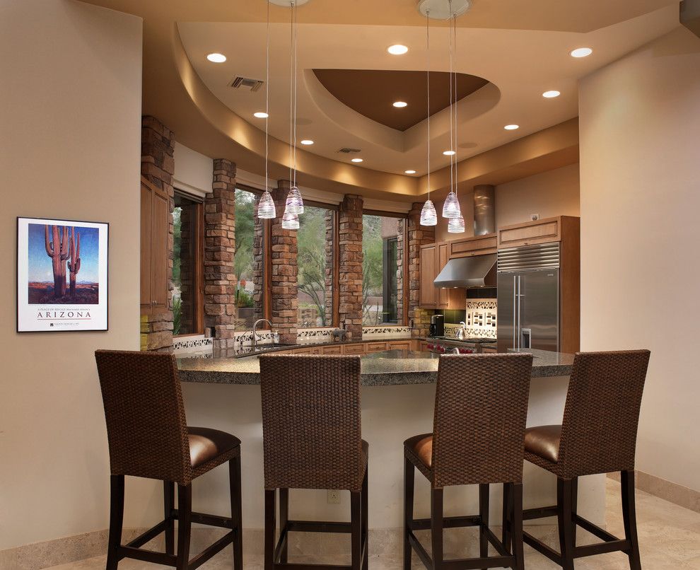 California Grizzly Bear for a Contemporary Kitchen with a Pendant Lighting and Levin I Residence by Process Design Build, L.l.c.