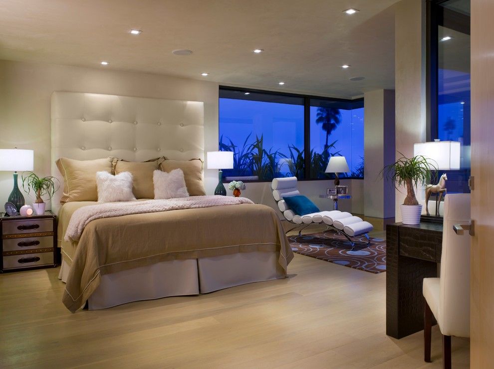 California King Bed Dimensions for a Contemporary Bedroom with a Pillows and Hollywood Hills by Socal Contractor