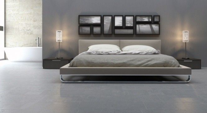 Calking for a Contemporary Bedroom with a Chelsea Bed and Chelsea Bed by Modloft | Supplied by Rove Concepts by Rove Concepts