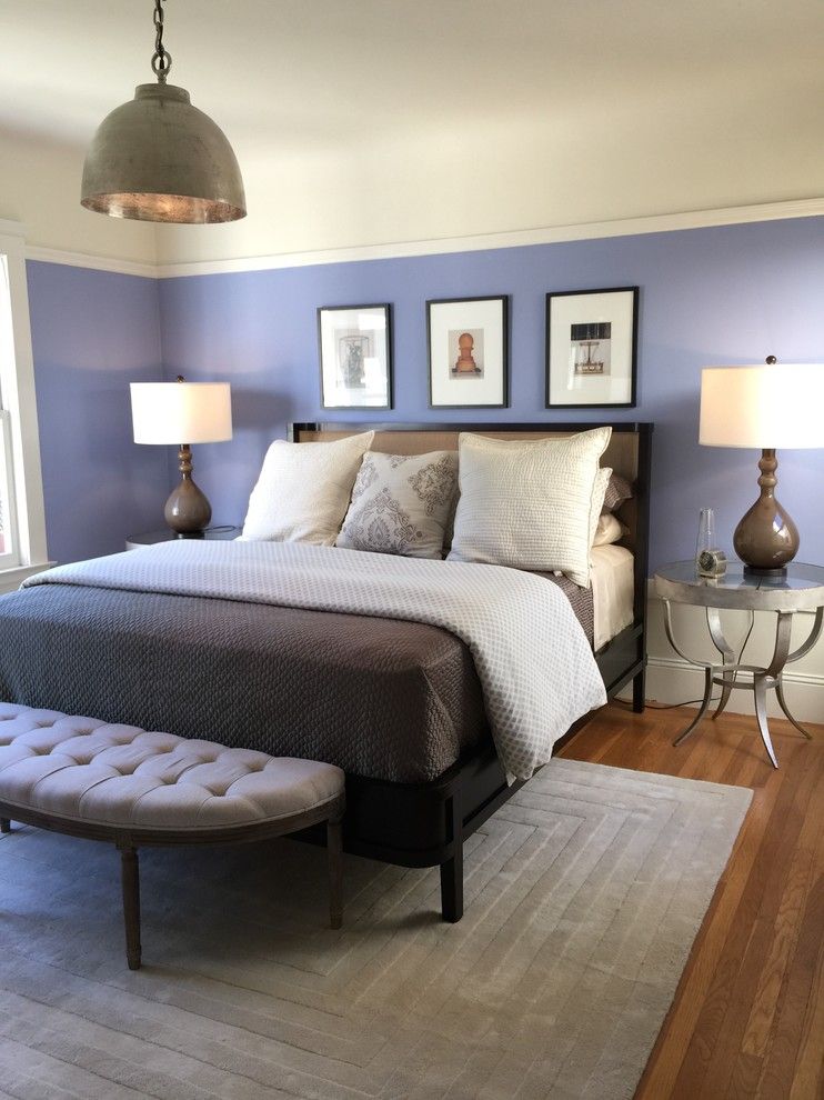 Calking for a Transitional Bedroom with a Cal King Bed and Bedrooms by Gigi Park