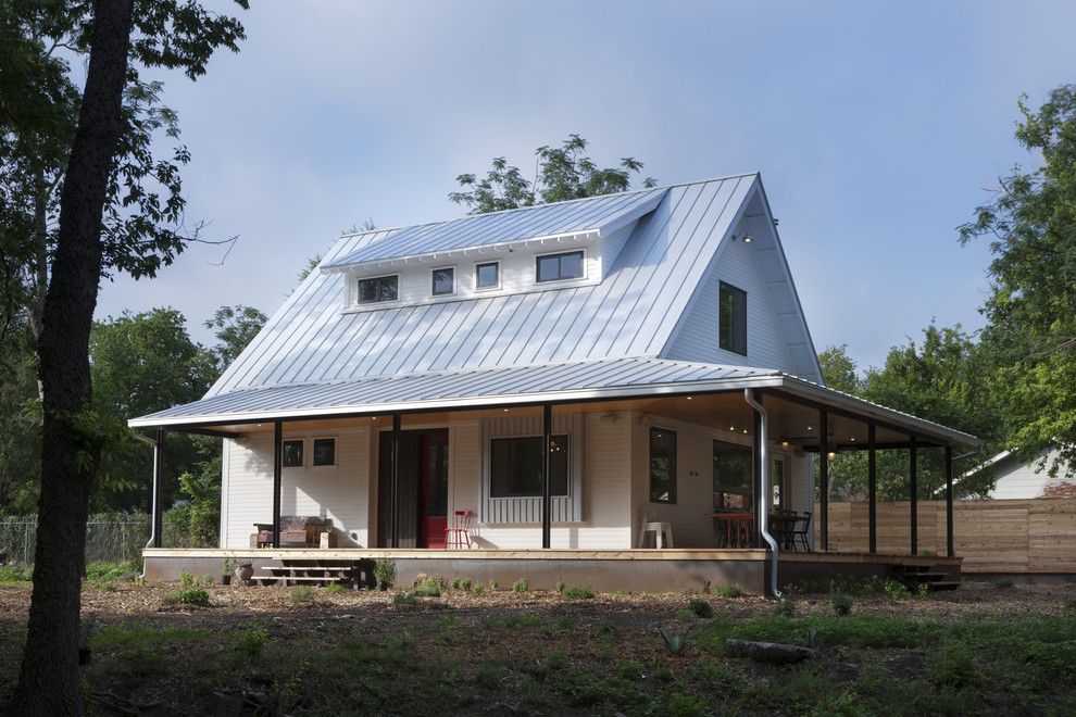 Camp Lejeune Housing for a Farmhouse Exterior with a Porch and Farmhouse Porch by Rauser Design