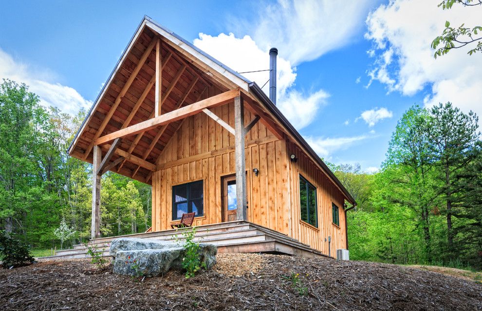 Camp Lejeune Housing for a Rustic Exterior with a Porch and Little Bit of Thoreau in the Blue Ridge Mountains by William Britten