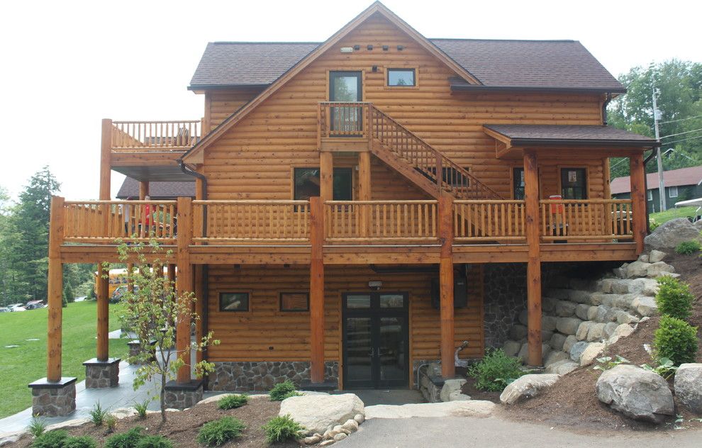 Camp Pendleton Lodging for a Rustic Exterior with a Rustic Lodge and Camp Walden New York by Northern Log Supply