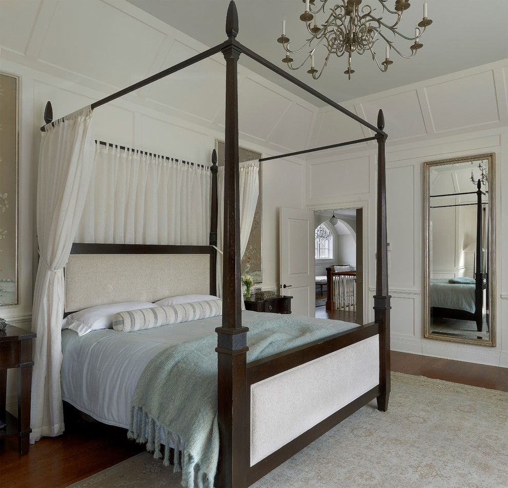 Canpo for a Traditional Bedroom with a Light Blue Bedding and Suburban Estate by Lauren Coburn Llc