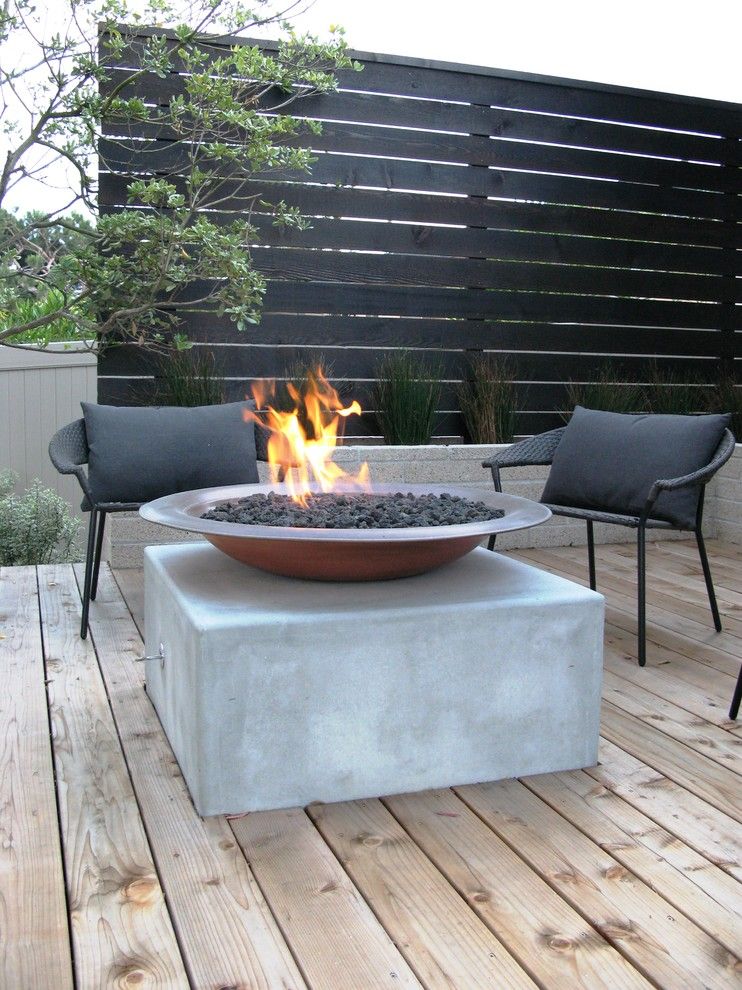 Carls Patio for a Contemporary Landscape with a Gas Fueled Fire Element and Debora Carl Landscape Design by Debora Carl Landscape Design