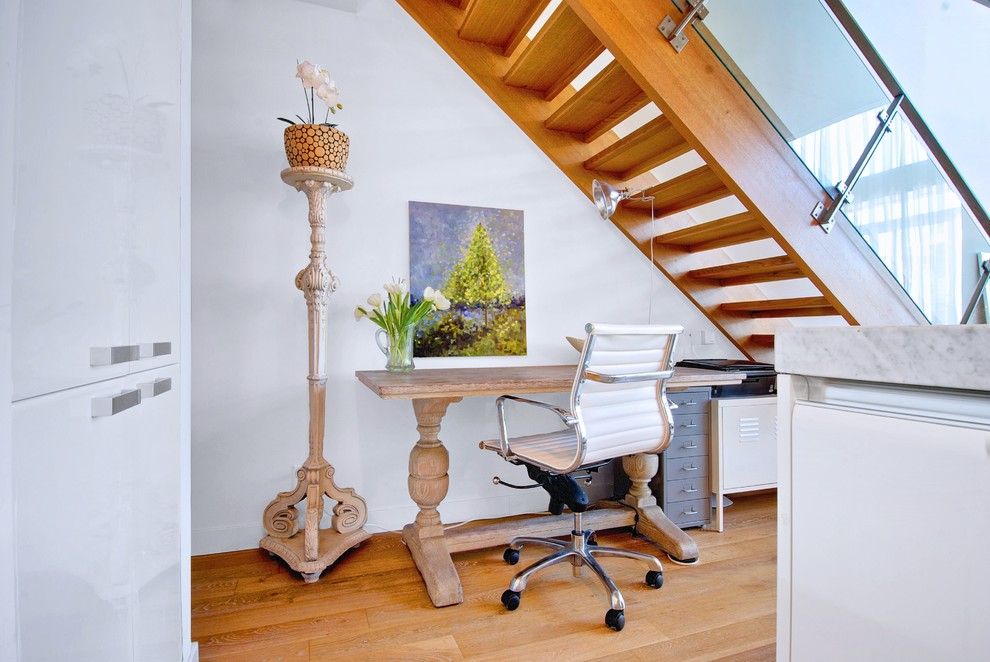 Castle Metals for a Contemporary Home Office with a Filing Cabinet and My Houzz: Calm, Cool and Collected in Downtown Toronto by Andrew Snow Photography