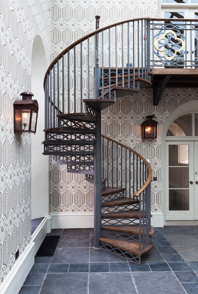 Castle Metals for a Traditional Staircase with a High Ceiling and a Listed Castle & Chapel by Gibbon Lawson Mckee Ltd.