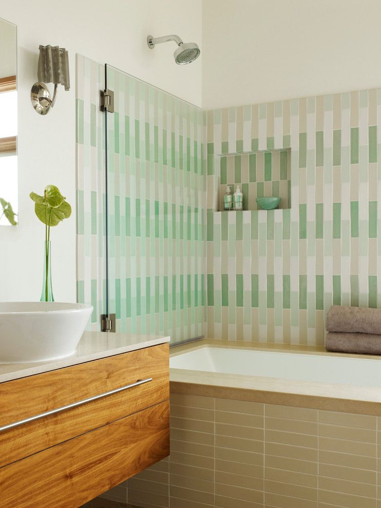 Caulked for a Modern Bathroom with a Mirror and Divisadero Street Renovation by Eta Architecture