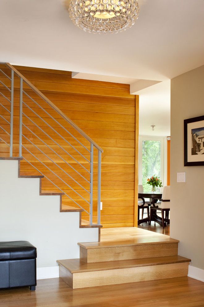 Caulked for a Modern Staircase with a Wood Staircase and Boulder Indoor/outdoor Living Remodel by Melton Design Build