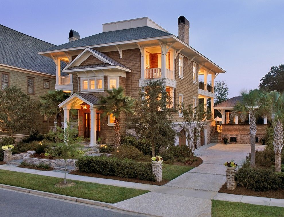 Charleston Sc Points of Interest for a Beach Style Exterior with a Widows Walk and Daniel Island Residence 1 by Architrave