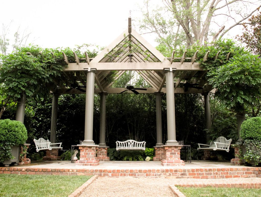 Charleston Sc Points of Interest for a Traditional Landscape with a Steps and Wood Arbor and Bench Swings by the Collins Group/jdp Design