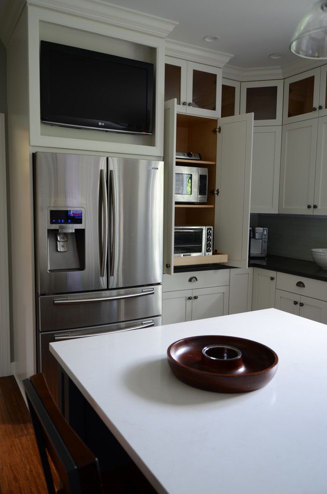 Charlie Wilson Appliance for a Transitional Kitchen with a White Kitchen Cabinets and Kitchen Renovation by Wilson Architecture + Design, Llc