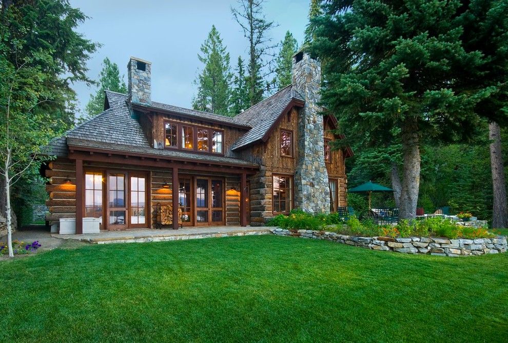 Chase Bank Boise for a Rustic Exterior with a Cabin and Sylvan Beach by Mccall Design & Planning