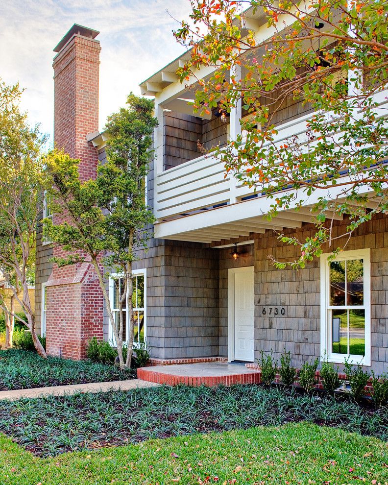 Chiminey for a Traditional Exterior with a Trees and Country House in City / Dallas by More Design+Build