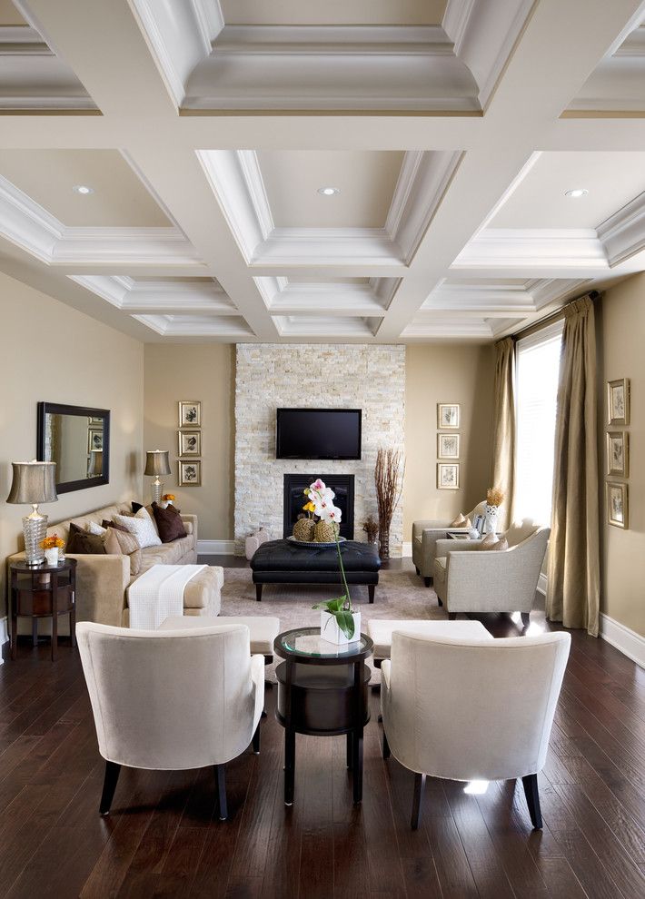 Chiseled Face for a Traditional Living Room with a White Armchairs and Jane Lockhart Interior Design by Jane Lockhart Interior Design