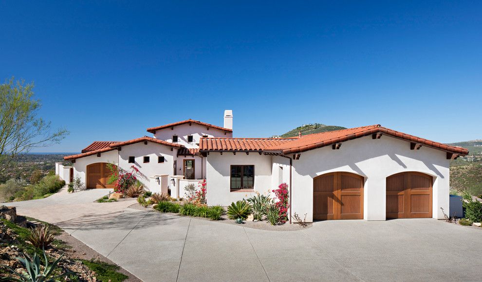 Cielo Ranch for a Mediterranean Exterior with a Reclaimed Wood and Hilltop Hacienda by Alphastudio Design Group