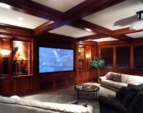 Cincinnati Theater for a Contemporary Home Theater with a Contemporary and the v Collective by Housetrends Magazine