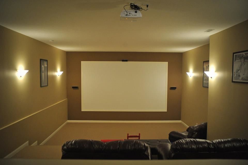Cincinnati Theater for a Traditional Home Theater with a Traditional and Audio/visual Installation by Keystone Homes in Troy