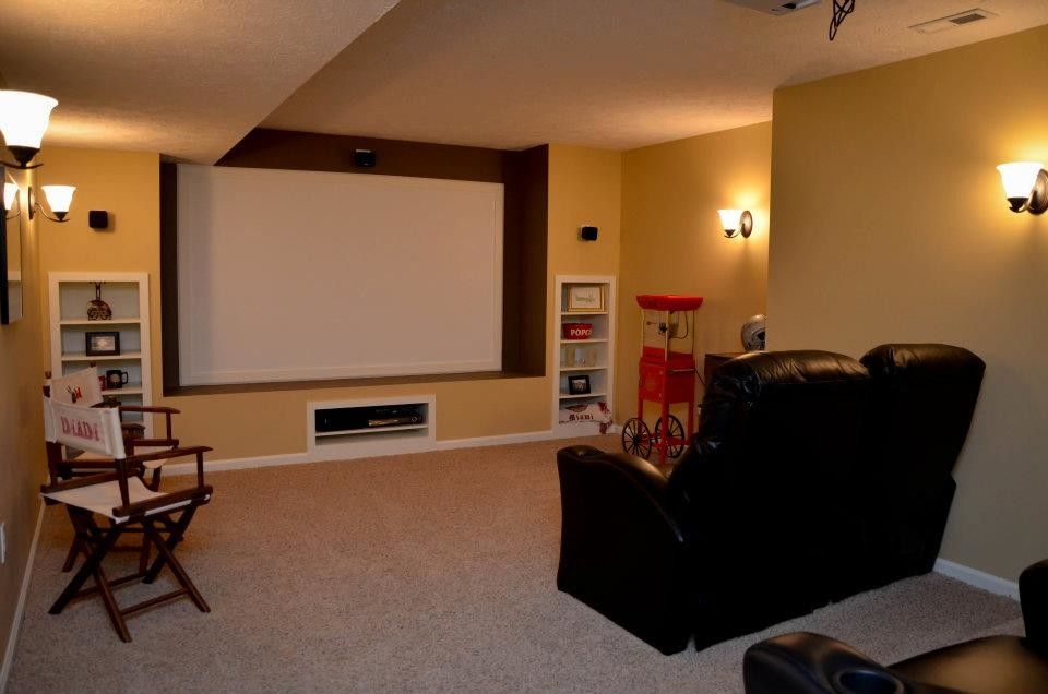Cincinnati Theater for a Traditional Home Theater with a Traditional and Audio/visual Installation by Keystone Homes in Troy