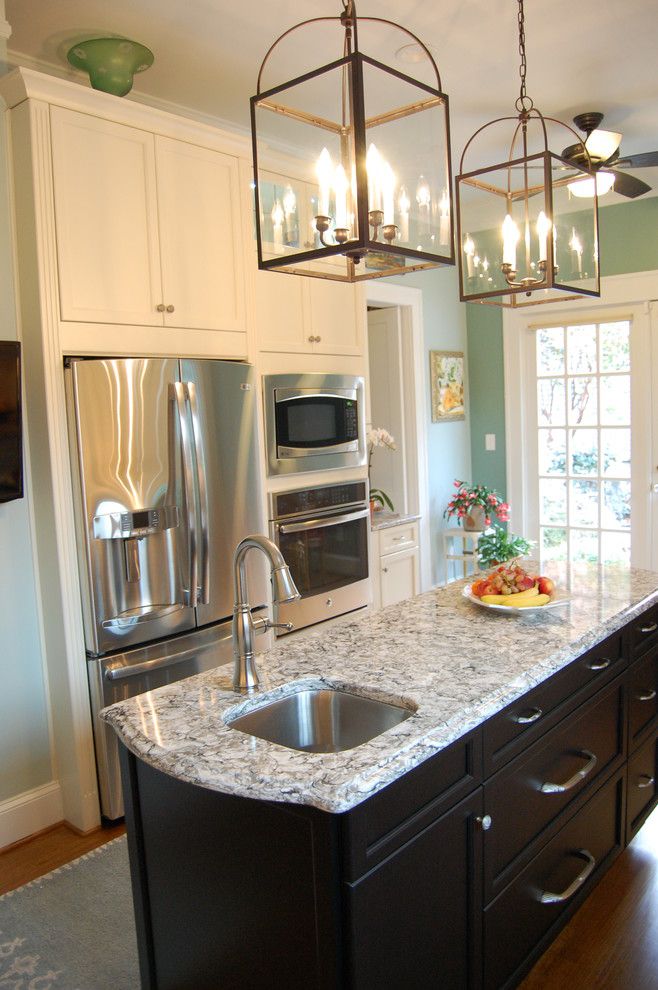 Clayton Appliance for a Transitional Kitchen with a Brushed Nickel and Atchison Kitchen by Rima Nasser