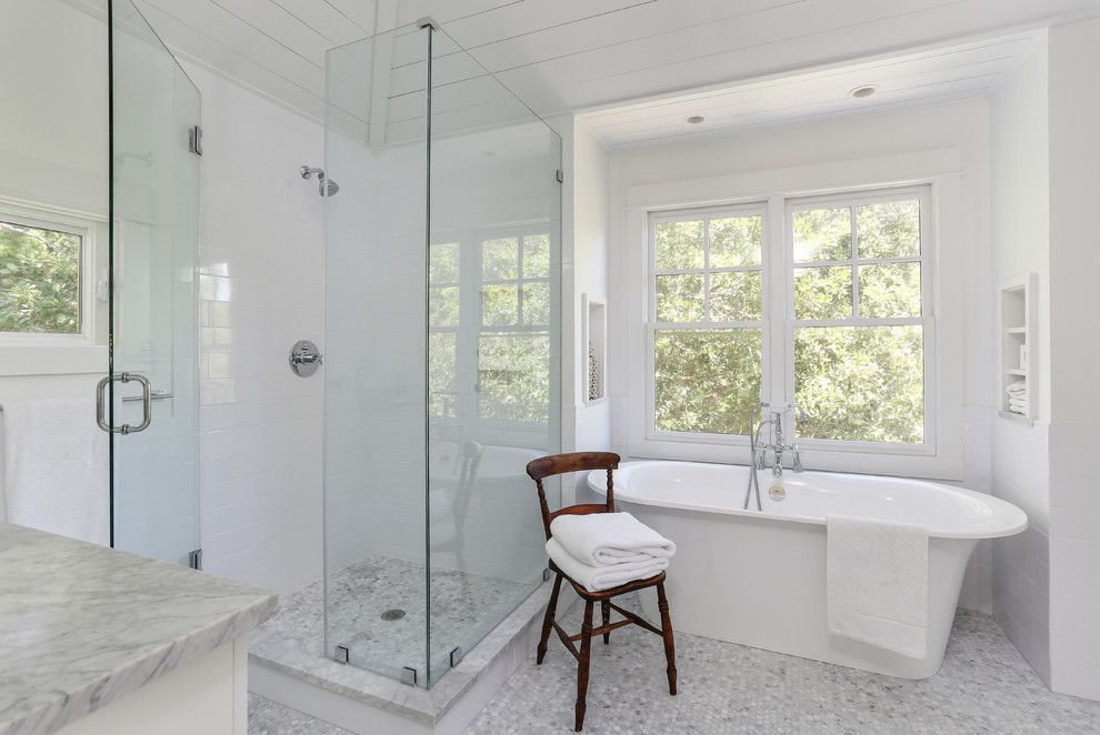 Cleaning Windows with Vinegar for a Transitional Bathroom with a Clean and Amy Trowman Sullivans Beach House No. 3 by Matthew Bolt Graphic Design