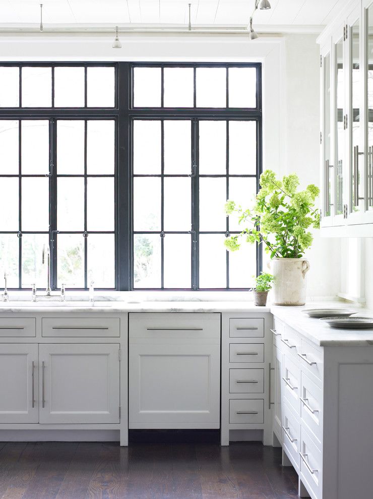 Cleaning Windows With Vinegar For A Transitional Kitchen With A