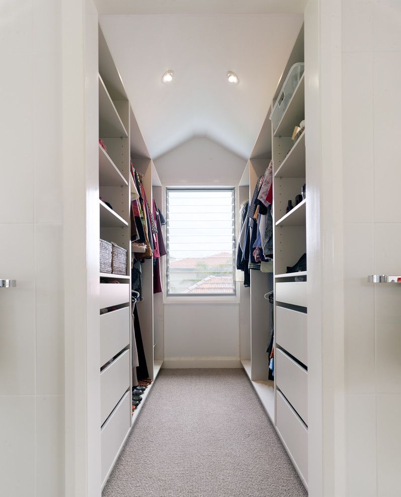 Closest Lowes for a Contemporary Closet with a Walk in Wardrobe and Queenscliff House by Annabelle Chapman Architect Pty Ltd